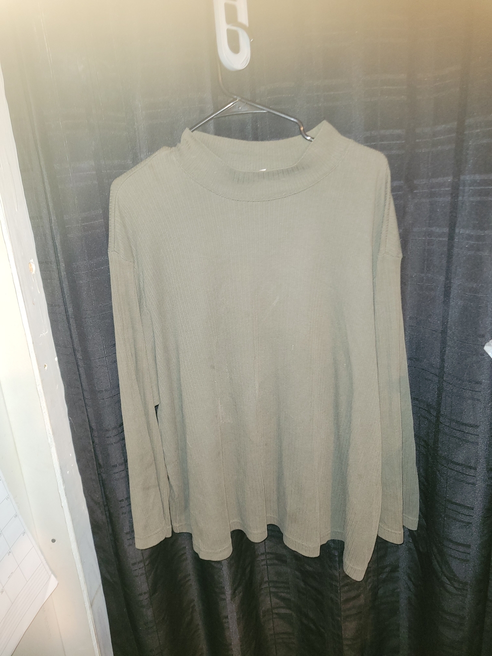 Bobbie Brooks Olive Ribbed Long Sleeve Tee